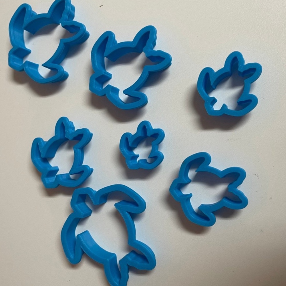 7 Piece Polymer Clay Cutters Molds Sea Turtles Jewelry Earrings